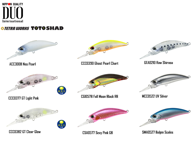 DUO Tetra Works Toto Shad 48S (Length: 48mm, Weight: 4.5gr, Color: CCC0390  Ghost Pearl Chart) [DUOTTS-CCC0390] - €12.71 : , Fishing  Tackle Shop