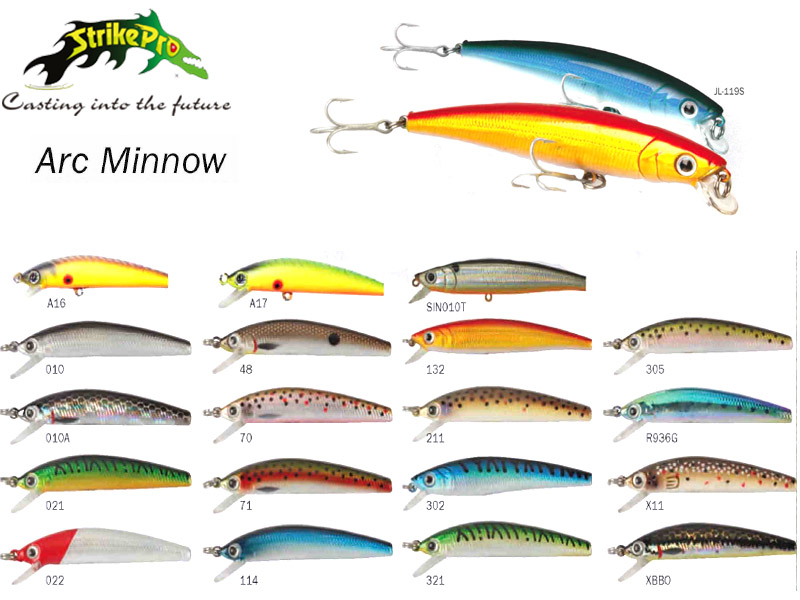 Strike Pro Arc Minnow (Model: JL-119(S), Color:321, Body Length: 7.5cm,  Weight: 6gr) [CARSA4700312-321] - €6.95 : , Fishing Tackle  Shop