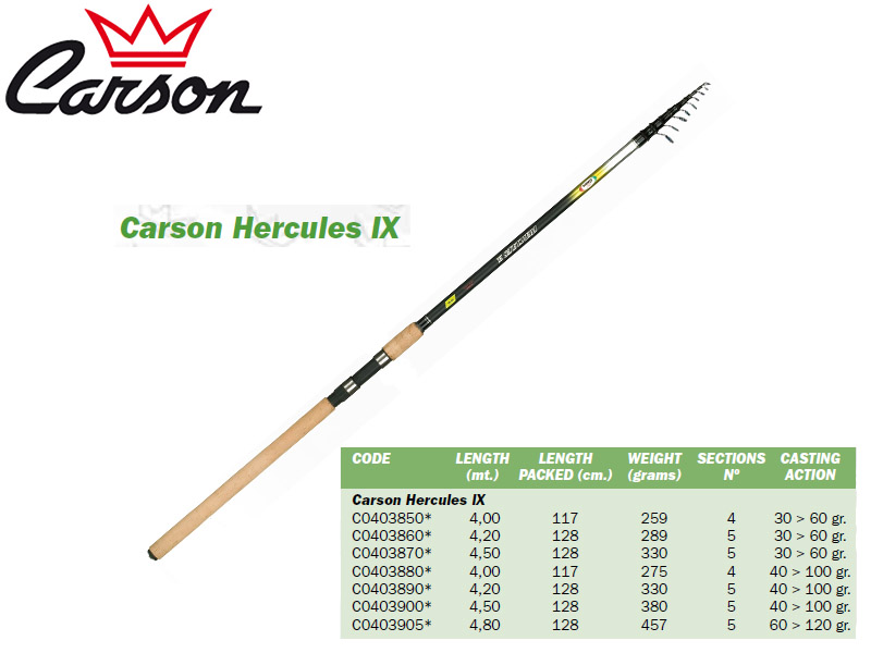 Carson Hercules IX Bolognese (4.80m, Action: 60-120gr)