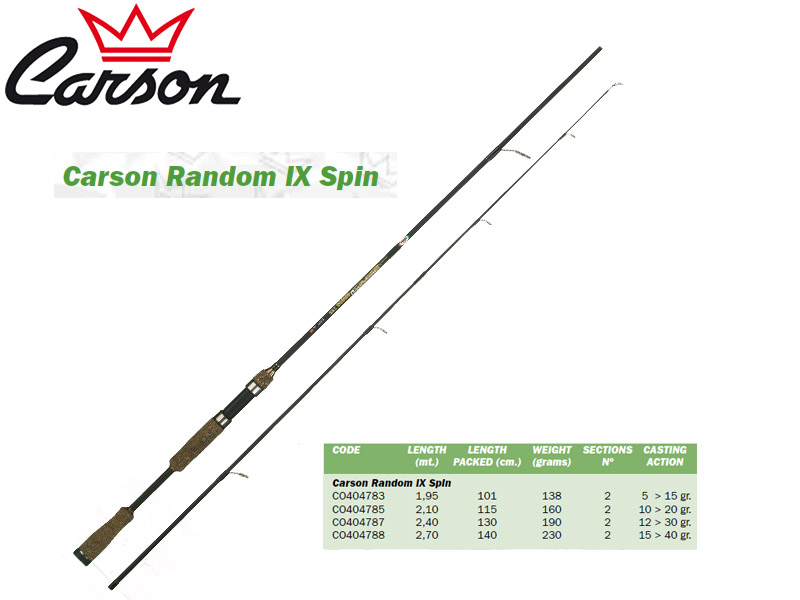 Carson Random IX Spin (2.10m, Action: 10-20gr)