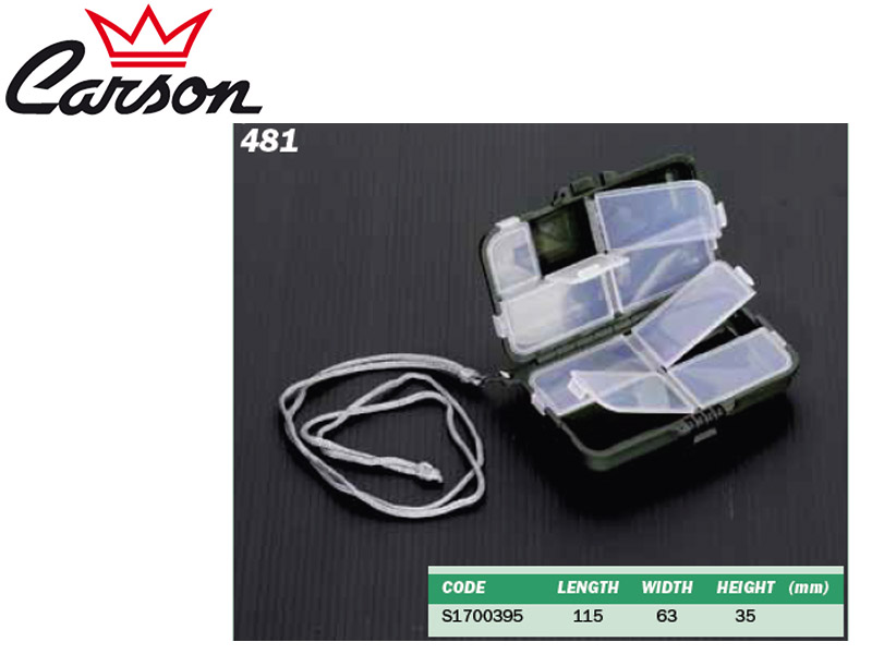 Carson 481 Tackle Box (L x W x H: 115 x 63 x 35 mm) [CARSS1700395] - €3.59  : , Fishing Tackle Shop