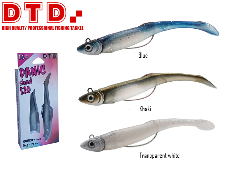 DTD Panic Shad 120 Combo (Weight: 16gr, Size: 12cm, Color: Transparent White)