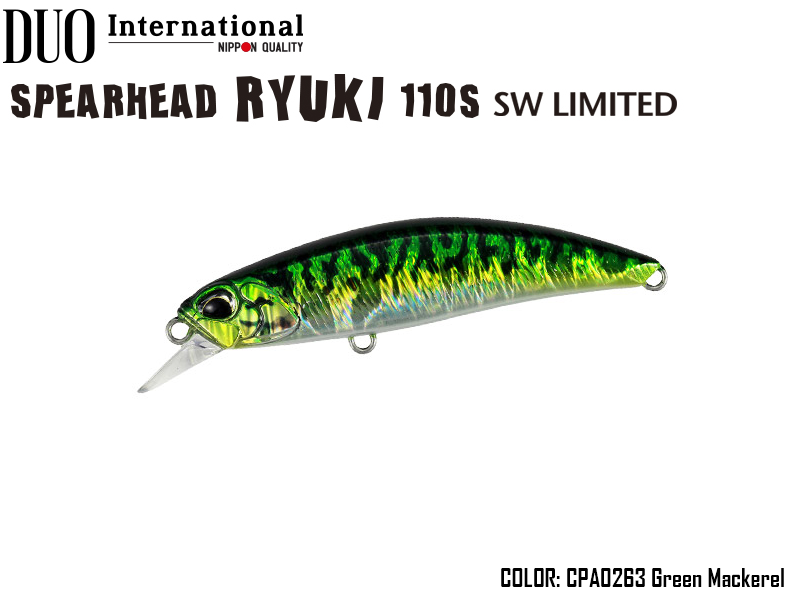 DUO Spearhead Ryuki 110S SW(Length: 110mm, Weight: 21g, Color: CPA0263  Green Mackerel) [DUOSPR110S-CPA0263] - €15.73 : , Fishing  Tackle Shop