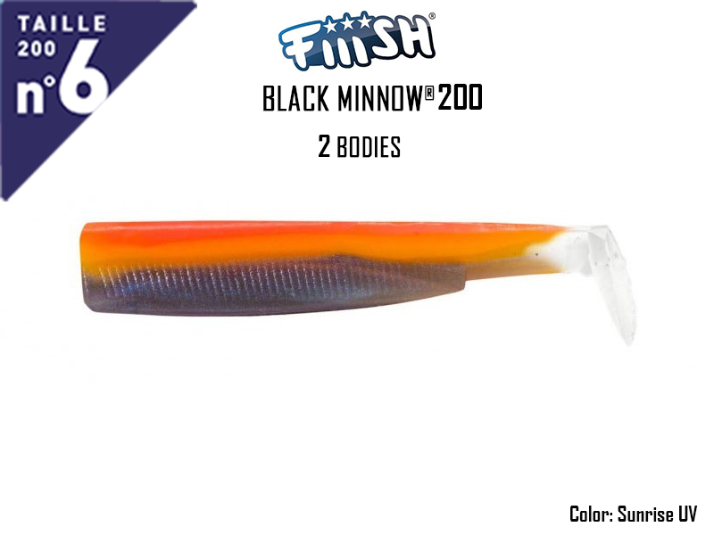 FIIISH Black Minnow 200 Bodies - 2 Bodies Pack ( Color: Sunrise UV, Pack: 2pcs)
