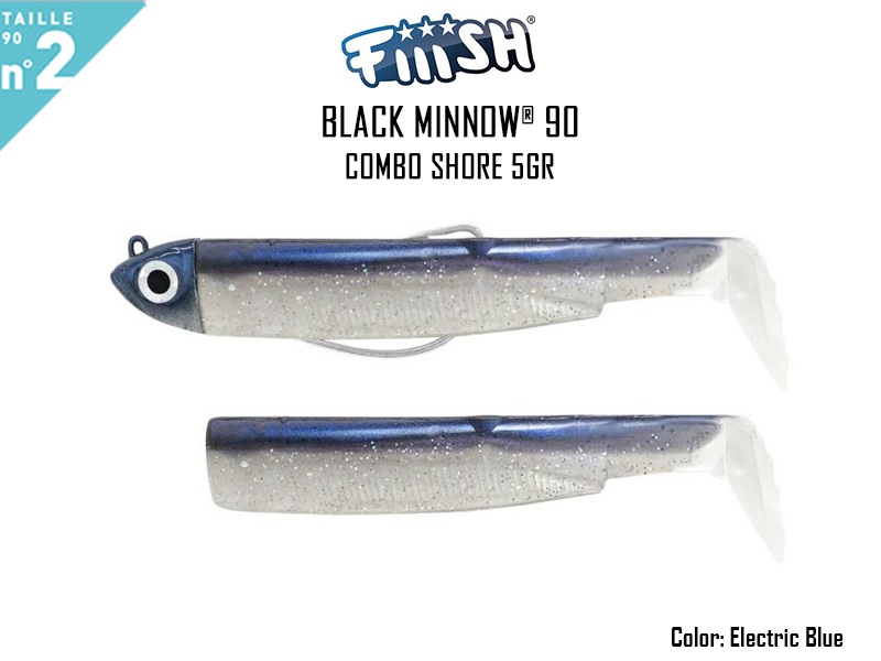 FIIISH Black Minnow 90 - Combo Shore (Weight: 5gr, Color: Electric Blue +  Electric Blue Body) [FIIISHBM3001] - €8.87 : , Fishing Tackle  Shop