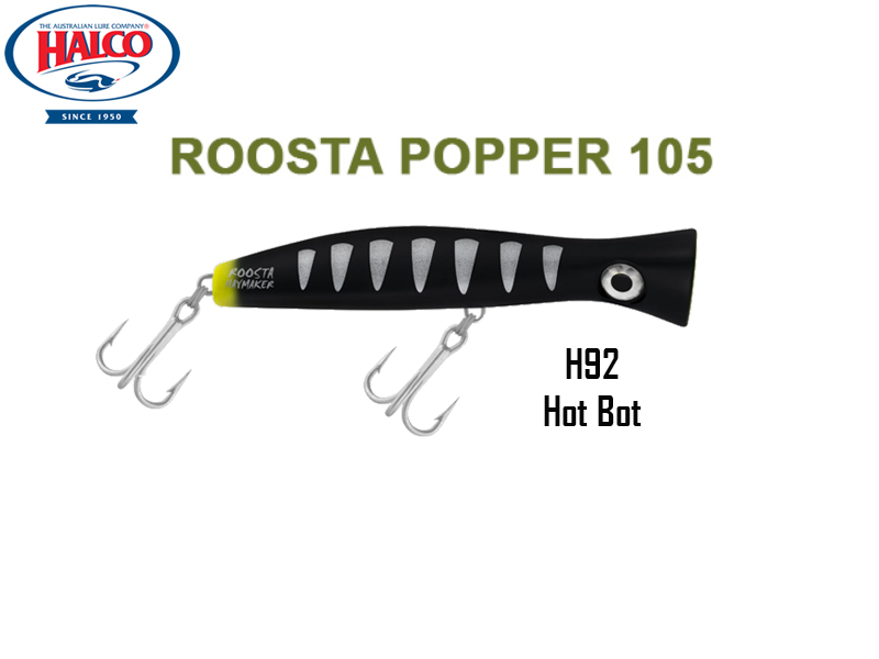 Halco Roosta Popper 105 (105mm, 30gr, Color: H92) [HALCRP105/H92] - €9.77 :  , Fishing Tackle Shop