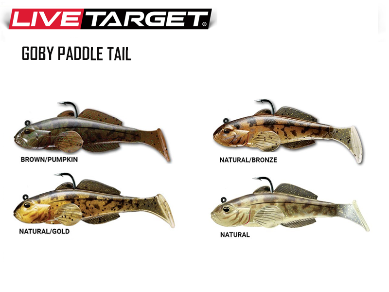 Live Target Goby Paddle Tail (Size: 80mm, Weight: 14gr, Color:  Brown/Pumpkin, Pack: 3pcs) [LTARGOB80PT607] - €10.29 : , Fishing  Tackle Shop