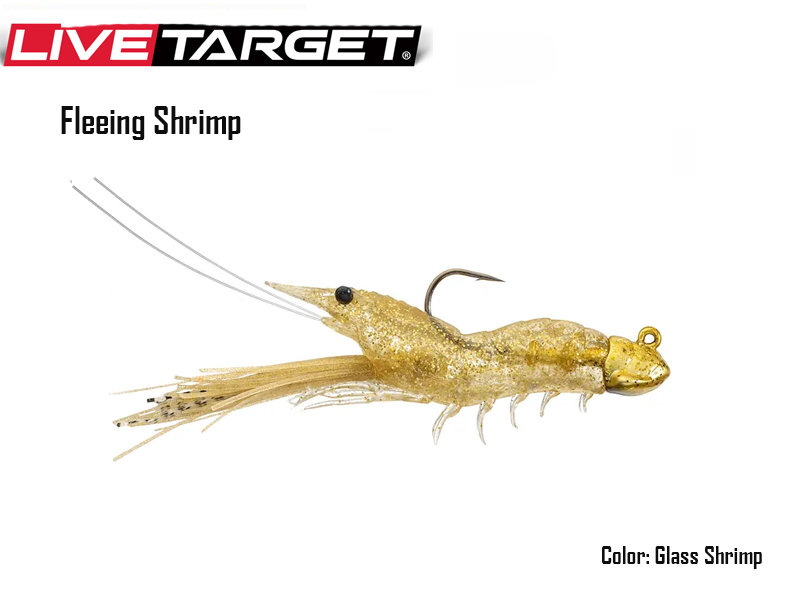 Live Target Fleeing Shrimp (Size: 70mm, Weight: 11gr, Color: Glass Shrimp)  [LTARSSJ70SK911] - €10.29 : , Fishing Tackle Shop