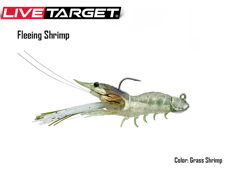 Live Target Fleeing Shrimp (Size: 70mm, Weight: 11gr, Color: Grass Shrimp)  [LTARSSJ70SK918] - €10.29 : , Fishing Tackle Shop