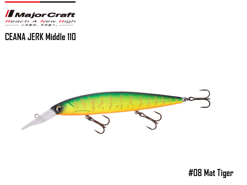 Major Craft Ceana Jerk Bait (Color: #08, Weight: 17gr, Range: Middle)  [MAJORCJK-110SPM/08] - €9.94 : , Fishing Tackle Shop