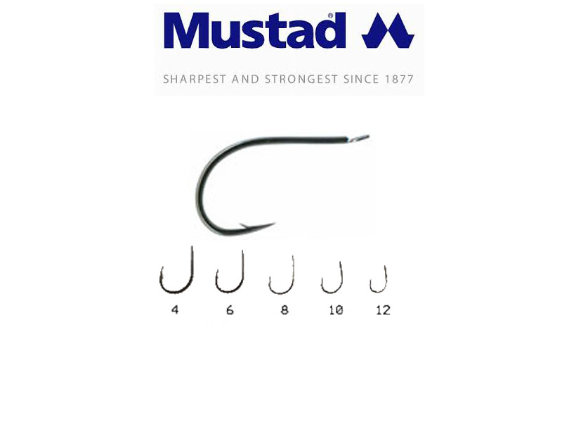 Mustad Mosquito Hook 10549NP-BN (Size: 12, Pack: 10pcs