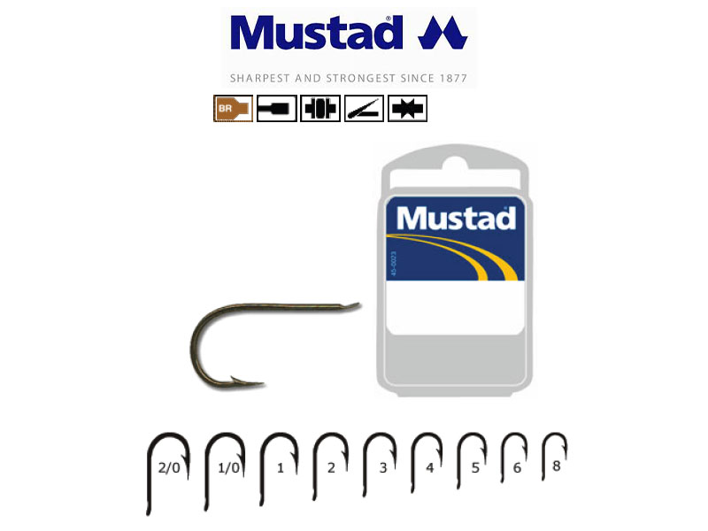 Mustad 39853-BR Round Bait Hooks (Size: 2, Pack:50) Mustad 39853-BR Round  Bait Hooks [MUST39853BR-314:11308] : , Fishing Tackle Shop