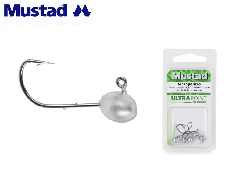 Mustad JH 32891 Micro Jig Head, Size (Weight: 2.5gr, Size:2, Pack:6 pcs)