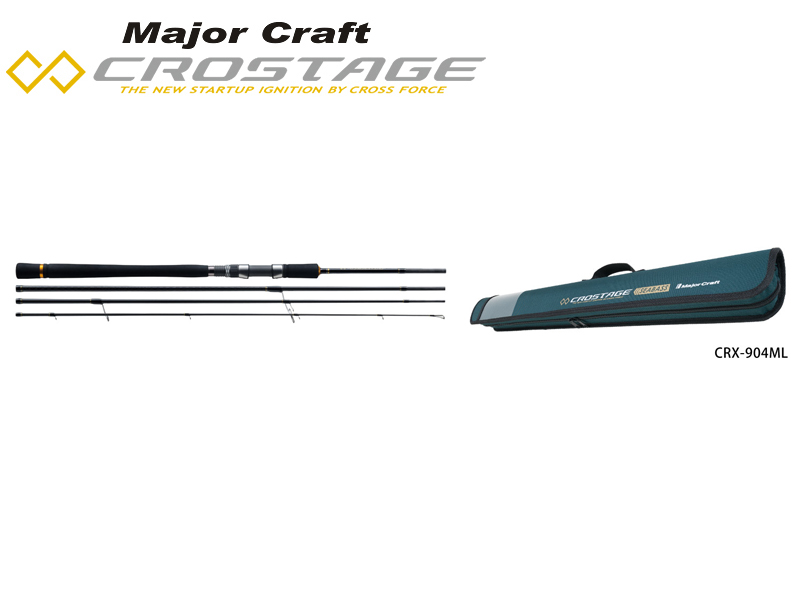 Major Craft New Crostage CRX-904ML 4pcs Light Game Series Seabass (Length: 2.74mt, Lure: 10-30gr)