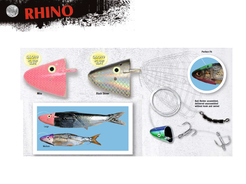 RHINO FLASHER BAG 117CM 35CM 14CM, Goods for salmon and seatrout trolling, Prekių katalogas