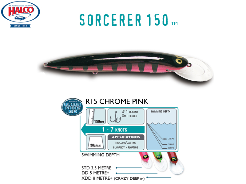 Halco Sorcerer 150DD (150mm, 30g, Color: #R1) - Click Image to Close
