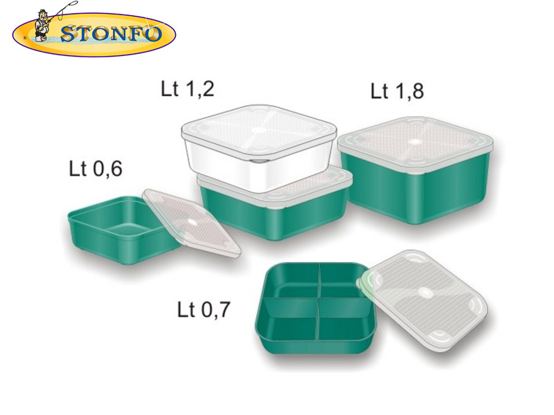 Box Bait Ignesti Squared 4 Compartments with Lid 