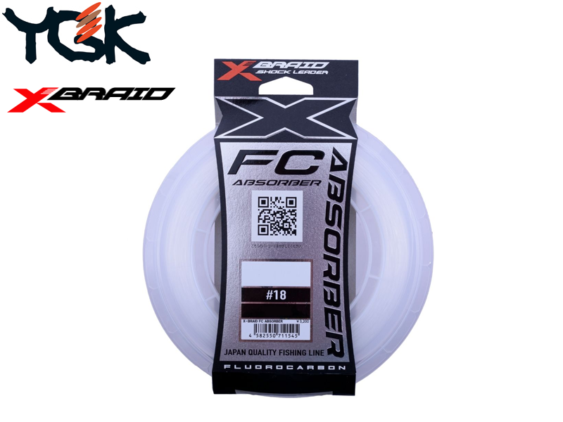 YGK X-Braid FC Absorber 60mt (Size: 12G, Strength: 40lbs