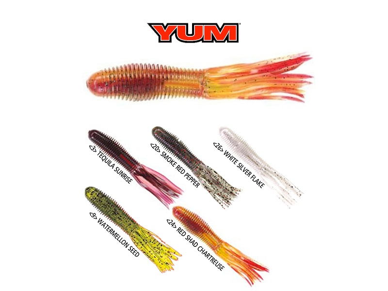 YUM Worm Vibra King ((10.79cm, 8pcs, Color: Watermellon Seed) [YUMVK409] -  €8.00 : , Fishing Tackle Shop