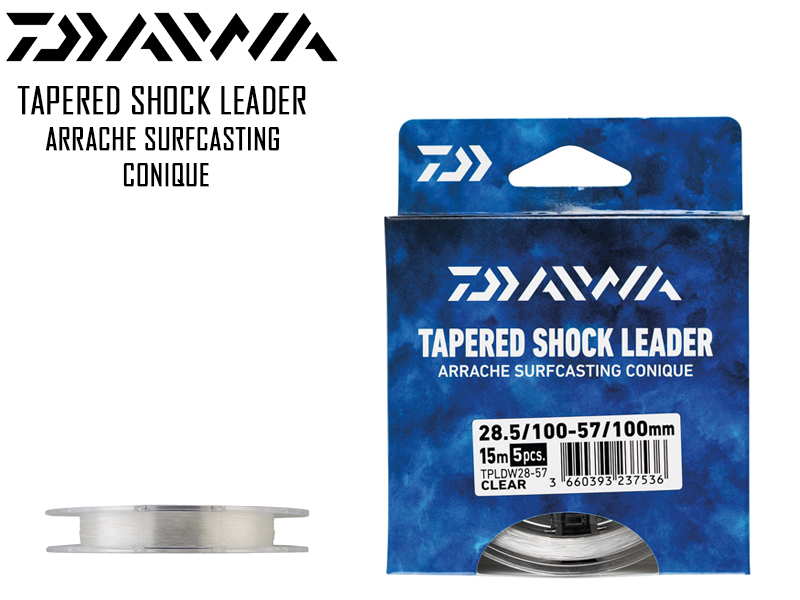 Daiwa Tapered Shock Leader (Length: 15mt, Diameter:0.20~0.57mm, Pack:5pcs)