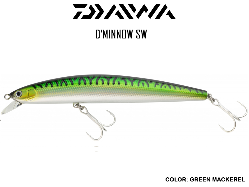 Daiwa D' Minnow SW (Length: 15cm, Weight: 31.5gr, Color: Green Mackerel)