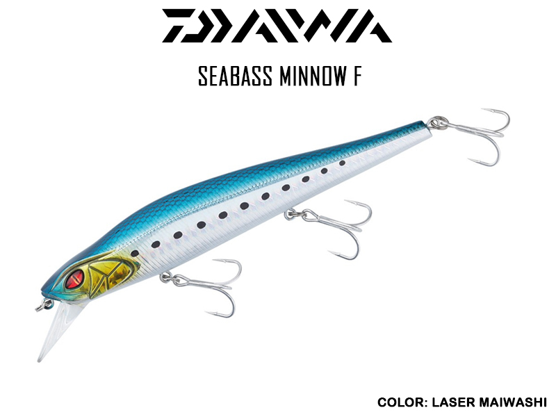 Daiwa Seabass Minnow F (Length: 12cm, Weight: 19.5gr, Color: Laser Maiwashi)