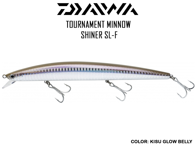 Daiwa TOURNAMENT Minnow Shiner SL-F (Length: 17cm, Weight: 28gr, Color: Kisu Glow Belly)