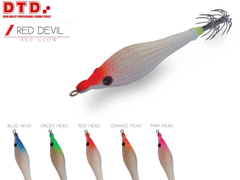 DTD Squid Jif Soft Red Devil (Size: 2.5, Color: Green Head) [DTD80654/GH] -  €6.40 : , Fishing Tackle Shop
