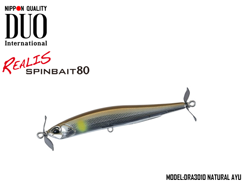 DUO Realis Spinbait 80 (Length: 80mm, Weight: 9.5gr, Color: DRA3010 Natural  Ayu) [DUOR10] - €12.71 : , Fishing Tackle Shop