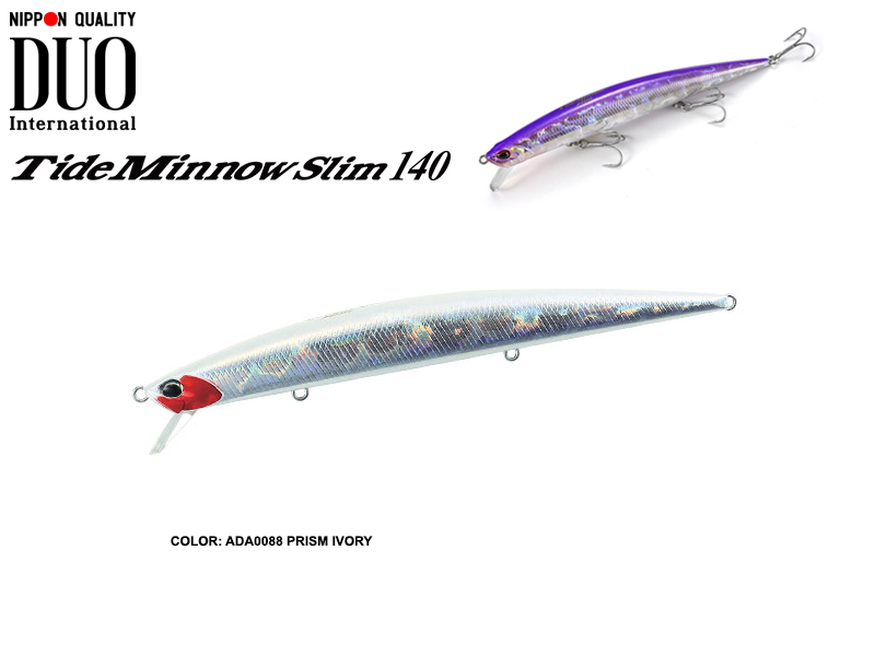 DUO Tide Minnow Slim 140 Lures (Length: 140mm, Weight: 18g, Model: ADA0088  Prism Ivory) [DUOTMS140-ADA0088] - €19.58 : , Fishing Tackle  Shop