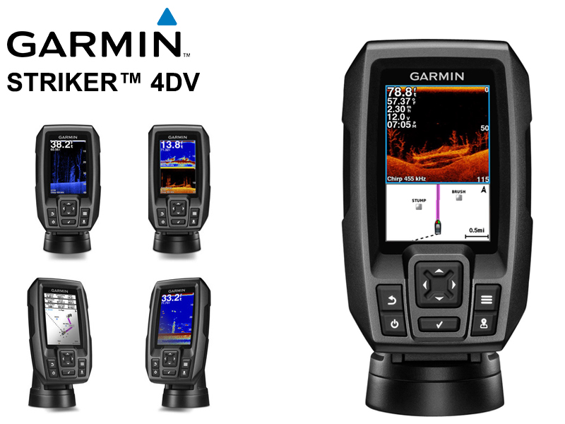 Garmin STRIKER™ 4 FishFinder/GPS With Waypoint Map And 77/200kHz TM Transducer 