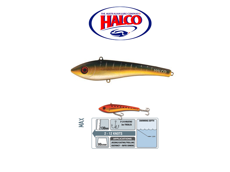 Halco Max 130 (130mm, 80gr, Color: H71) [HALC1628] - €9.77 :  , Fishing Tackle Shop