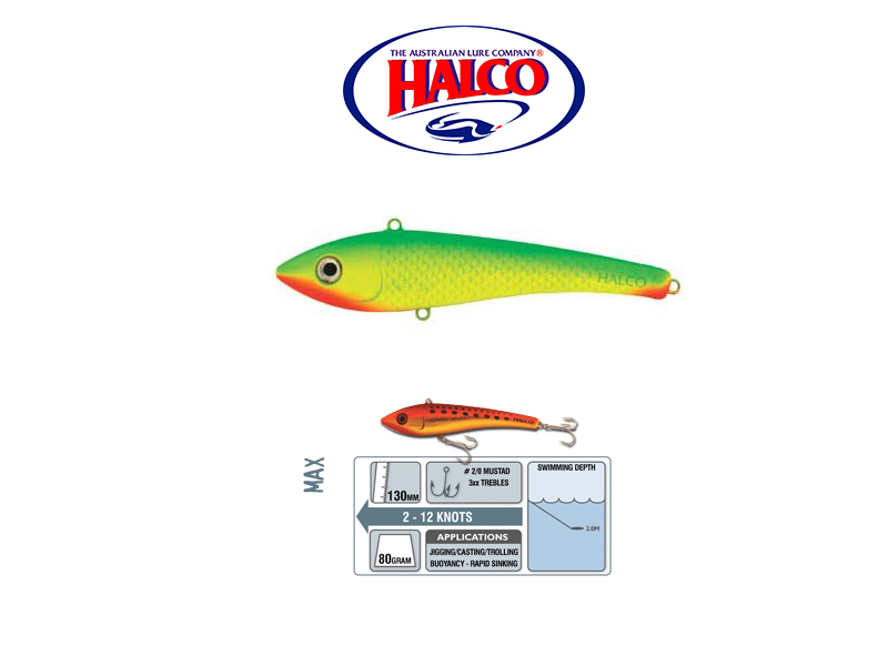 Halco Max 130 (130mm, 80gr, Color: R7) [HALC1475] - €9.77 : ,  Fishing Tackle Shop