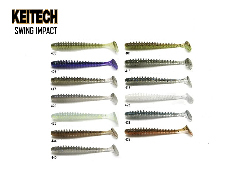 Keitech Swing Impact 3.5 (Length: 3.5, Pack: 8pcs, Color: #418 Bluegill  Flash) [KEITSI3.5-418] - €5.95 : , Fishing Tackle Shop