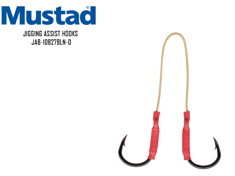 Mustad Jigging Assist Hooks JAB-10827BLN-D (Size: 4/0, Breaking Strength: 140lb, Length: 11cm, Pack: 3pcs)