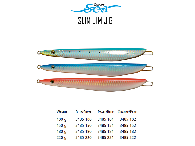 Quantum Slim Jim Jig (Weight: 220gr, Color: Orange Pearl)