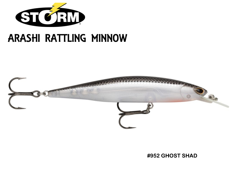 Storm Arashi Rattling Minnow ARM11 (Length: 11cm, Weight: 17gr, Color: #952 Ghost Shad)