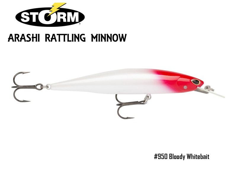 Storm Arashi Rattling Minnow ARM11 (Length: 11cm, Weight: 17gr, Color: #950 Bloody Whitebait)