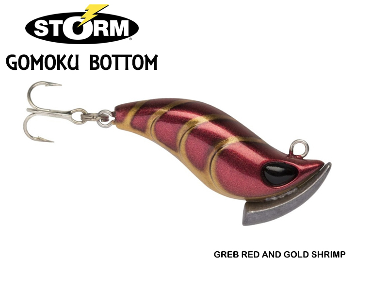 Storm Gomoku Bottom GBT30S (Length: 3cm, Weight: 2.5gr, Color: GREB Red and Gold Shrimp)