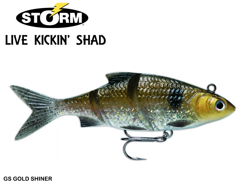 Storm Live Kickin' Shad LKSD04 (Length: 10cm, Weight: 14gr, Color: GS Gold Shiner)