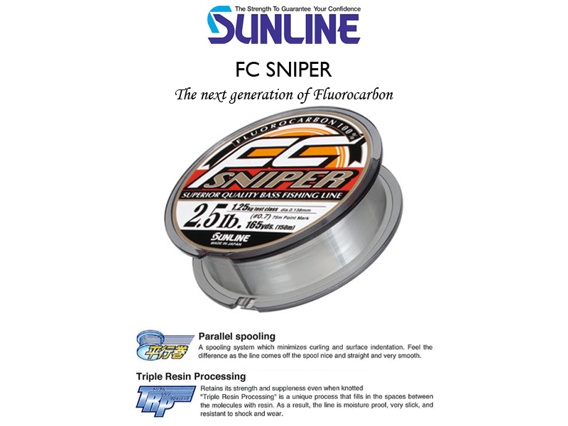 Sunline FC Sniper (Length: 150mt, Color: Clear, PE:#1.25, Strength: 5LB)  [SUNLFCSNIPER:231526 ] - €19.02 : , Fishing Tackle Shop