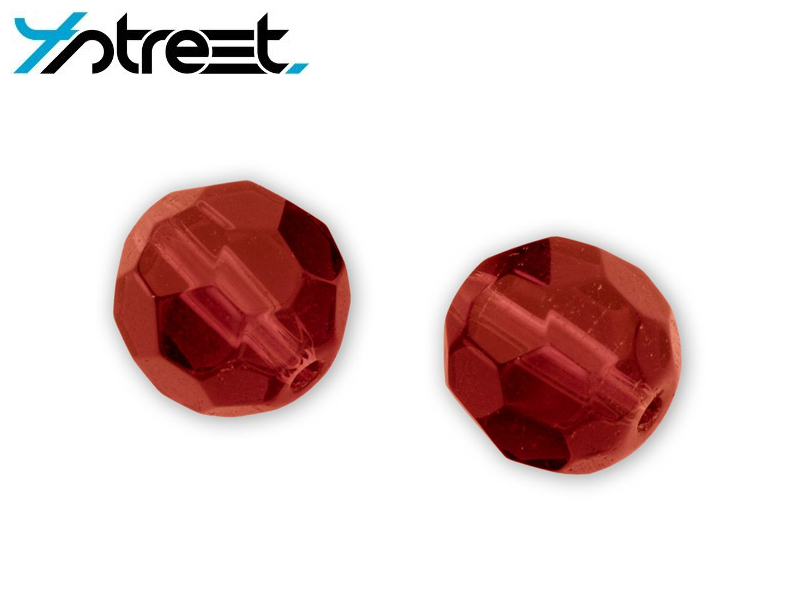 Quantum 4Street Glass Bead ( Color: Red, Size: 8mm, Pack: 12pcs)