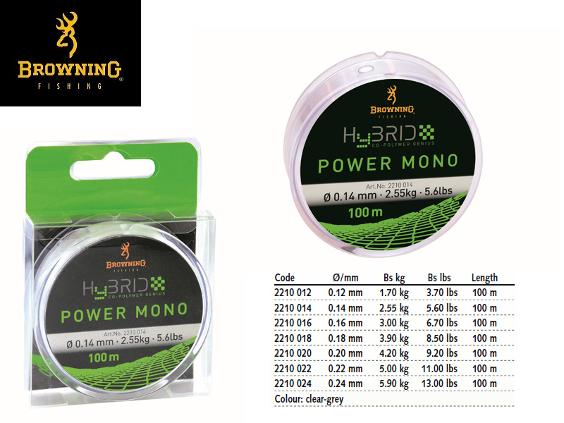 Browning Hybrid Power Mono (Ø:0.16mm, Length: 100m)