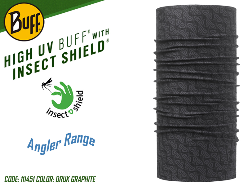 BUFF Angler Range High UV with Insect Shield (Color: 111451 Druk Graphite)