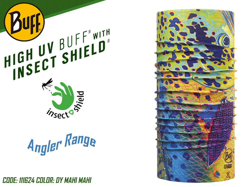 BUFF Angler Range High UV with Insect Shield (Color: 111624 DY Mahi Mahi)