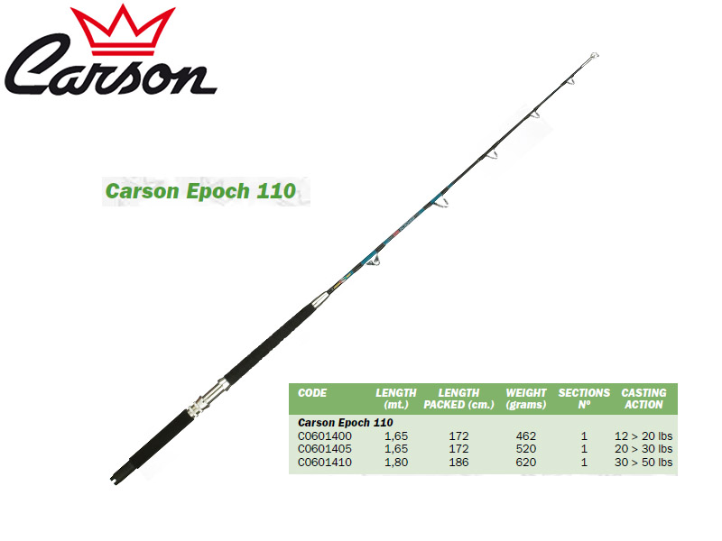 Carson Epoch 110 Trolling Rods (1.65m, Action: 20-30lbs)