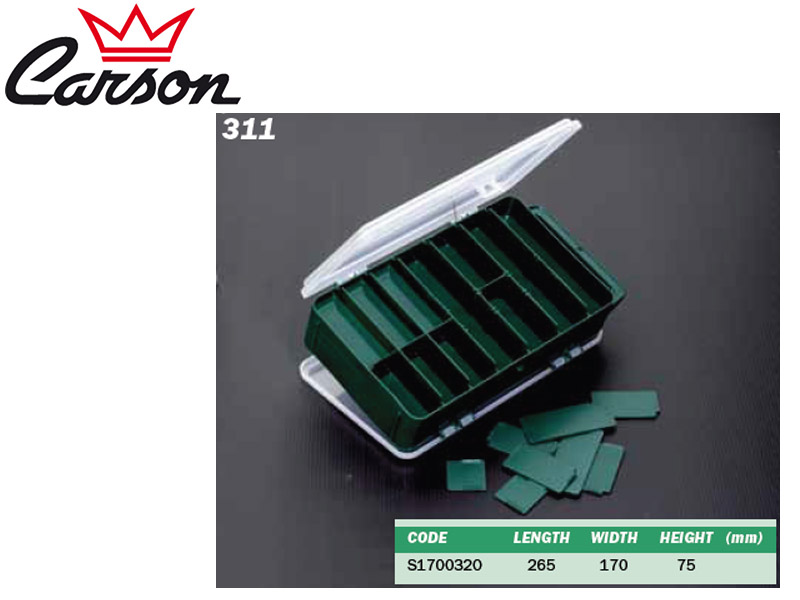 Carson 188 Tackle Box (L x W x H: 180 x 110x 47mm) [CARSS1700180] - €4.76 :  , Fishing Tackle Shop