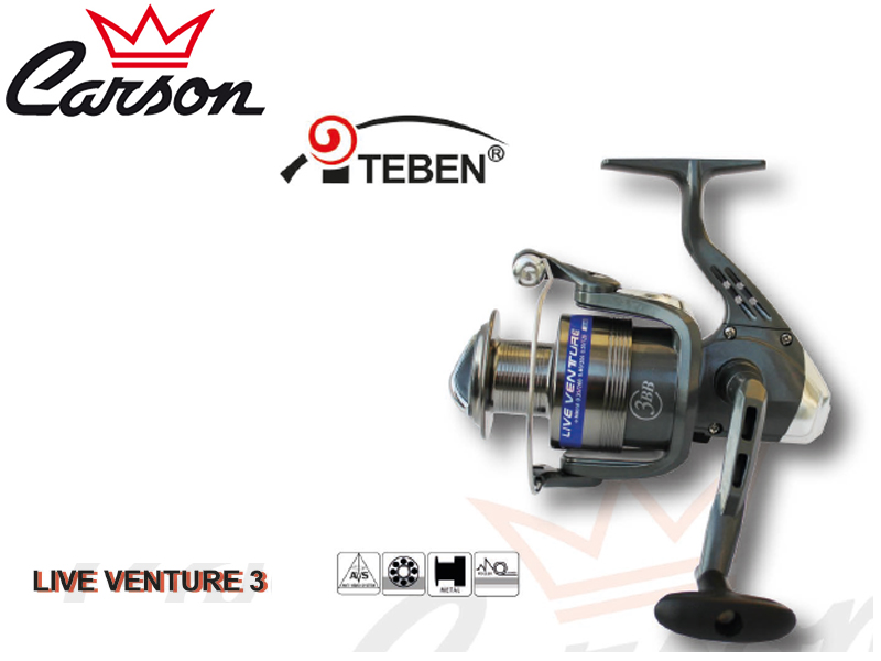 Carson Teben LV-300 Reel (Model: LV3+1, Size: 300, Capacity (mm/mt): 0.25/270, BB: 4, Weight: 270g, Ratio: 5,2:1)