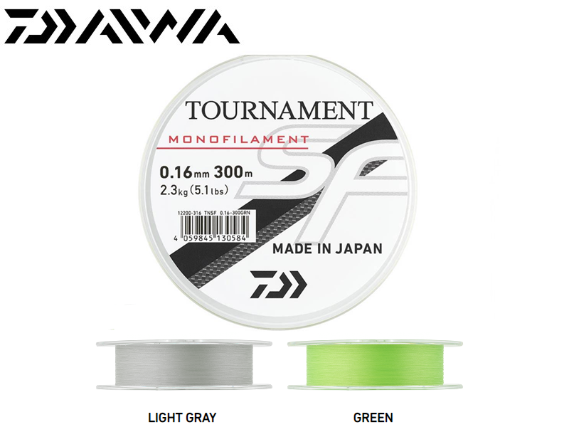 Daiwa Tournament SF Mono (Length: 300mt, Diameter: 0.20mm, Color: Light Gray)
