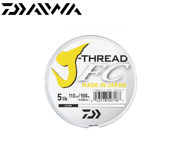 Daiwa J-Thread FC (Length: 100mt, Diameter: 0.20mm, Strength: 2.86kg)